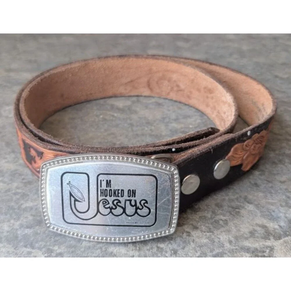 I'm Hooked on Jesus Belt Buckle with